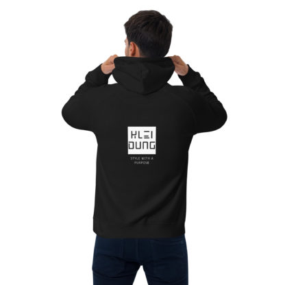Kleidung Black Hoodie Box Logo front and back - Image 3