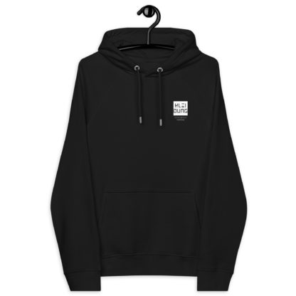 Kleidung Black Hoodie Box Logo front and back