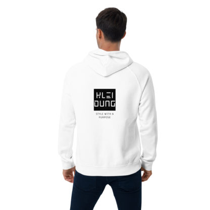 Kleidung White Hoodie Box Logo front and back - Image 3