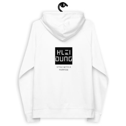 Kleidung White Hoodie Box Logo front and back - Image 2