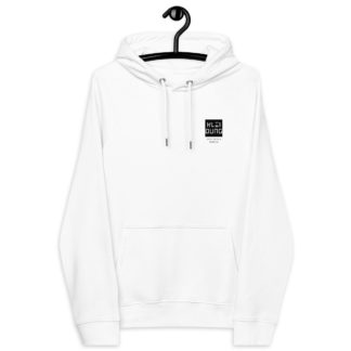 Kleidung White Hoodie Box Logo front and back